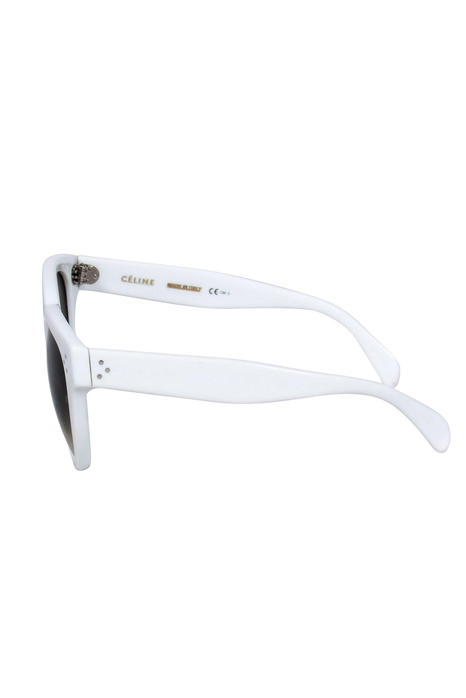 Celine - White Round Sunglasses