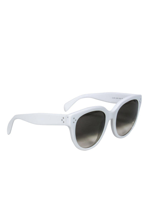 Celine - White Round Sunglasses