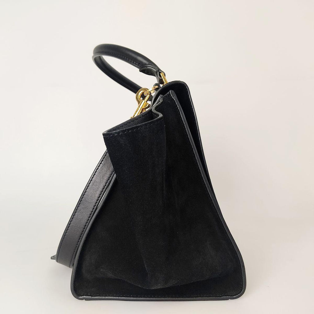CeLINE Trapeze bag in black patent leather