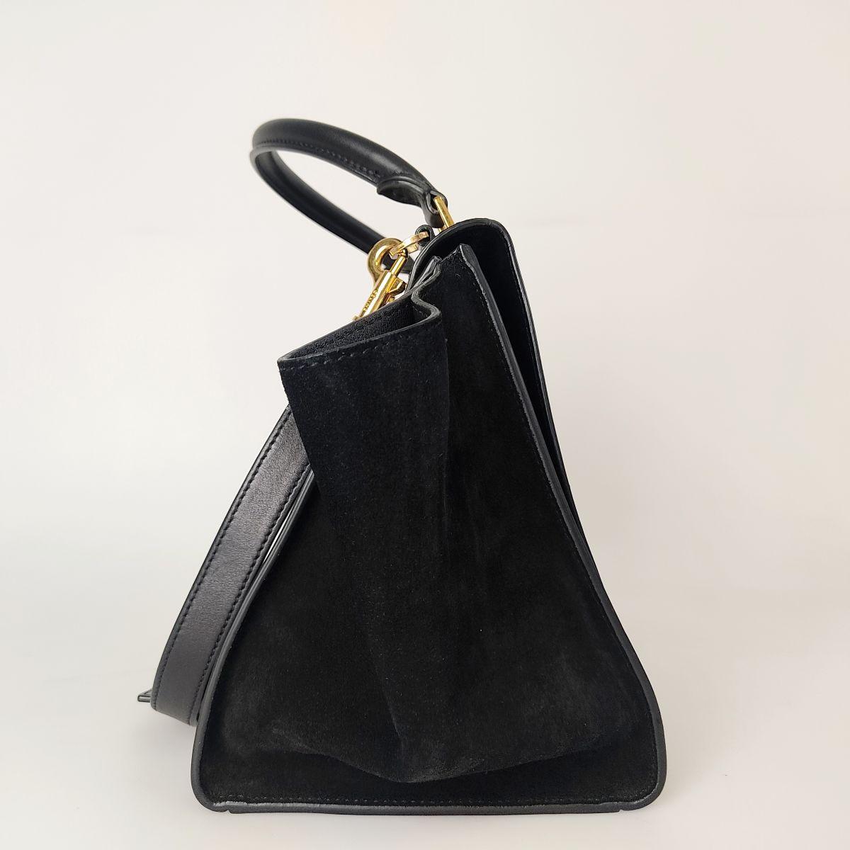 CeLINE Trapeze bag in black patent leather