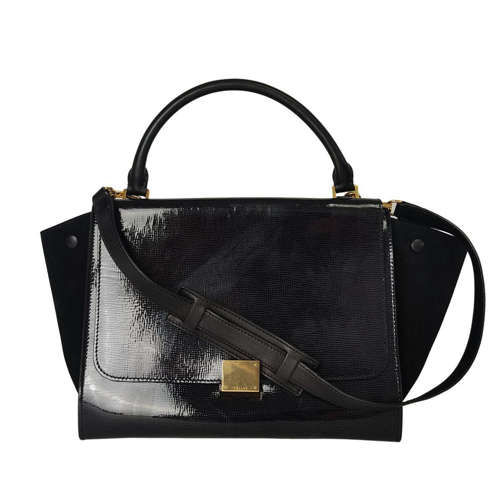 CeLINE Trapeze bag in black patent leather
