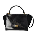 CeLINE Trapeze bag in black patent leather
