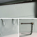 CeLINE Celine Luggage handbag in powder blue leather