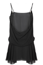 CELINE Pussy Bow Silk Dress Black Ivory