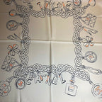 Chanel Logo Print Silk Scarf