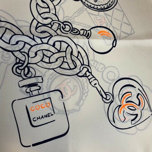 Chanel Logo Print Silk Scarf