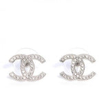 CHANEL CC Crystal Stud Earrings