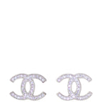 CHANEL CC Crystal Stud Earrings