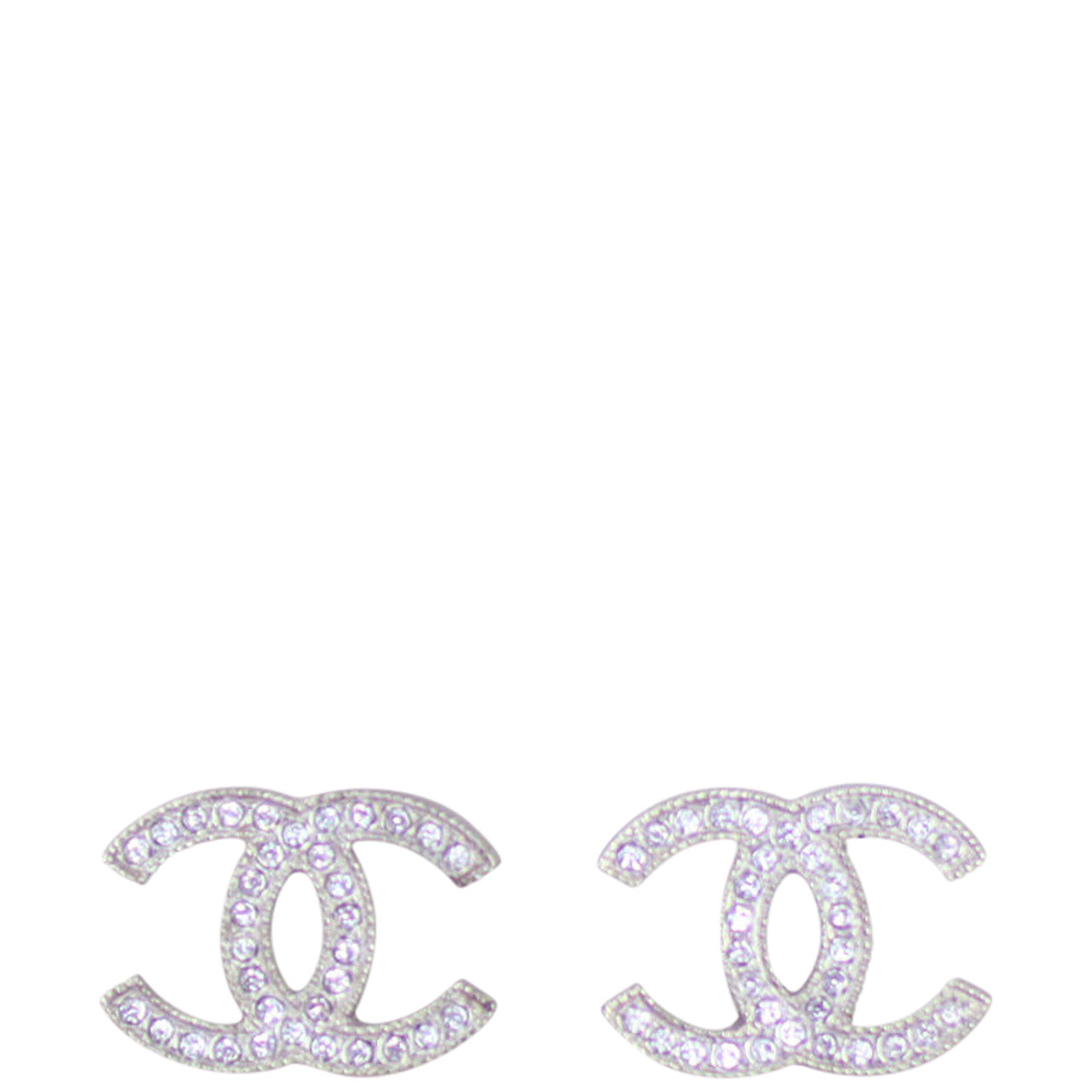 CHANEL CC Crystal Stud Earrings