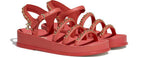 Chanel Leather Sandals-Red