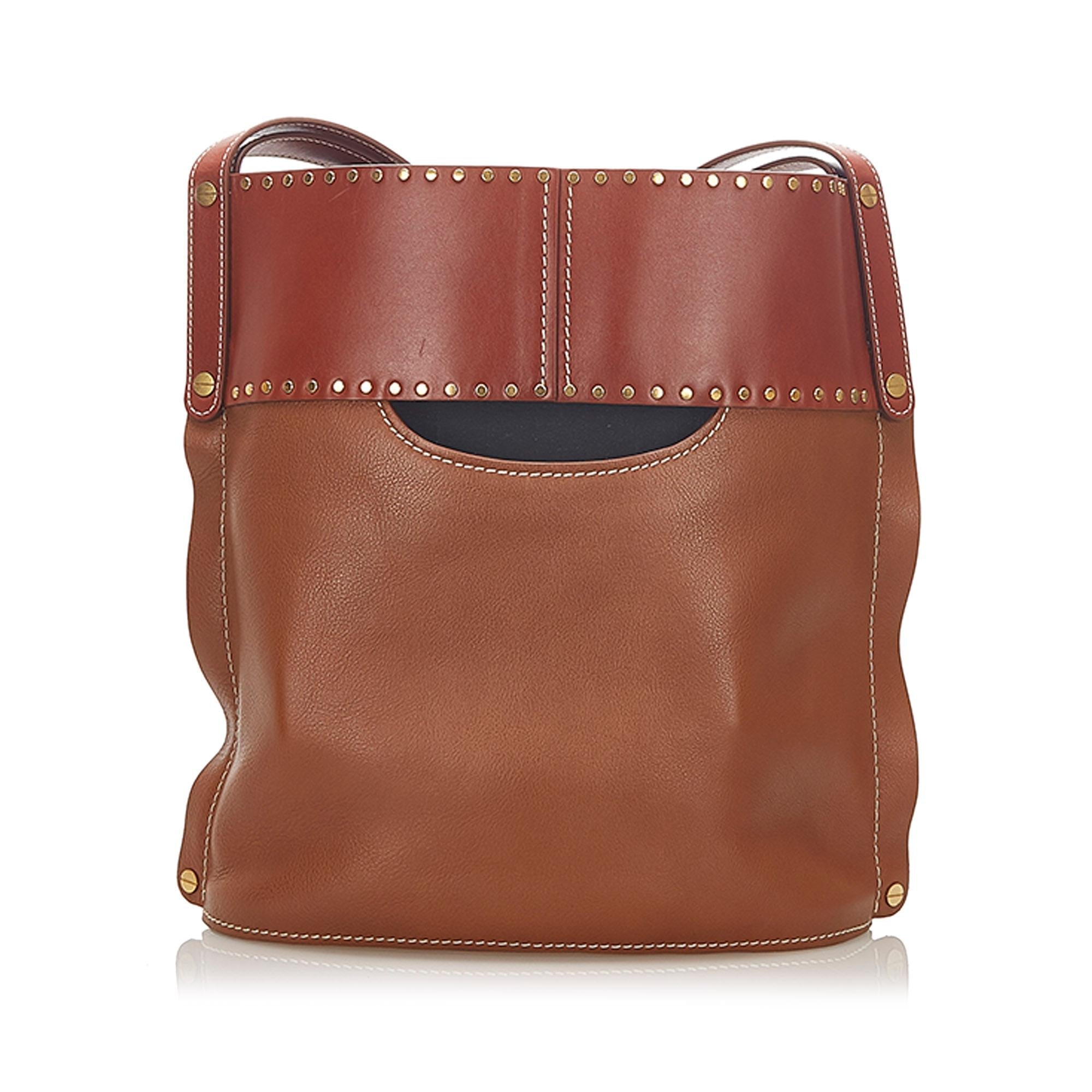 Chloe Aby Leather Bucket Bag (SHG-22307)