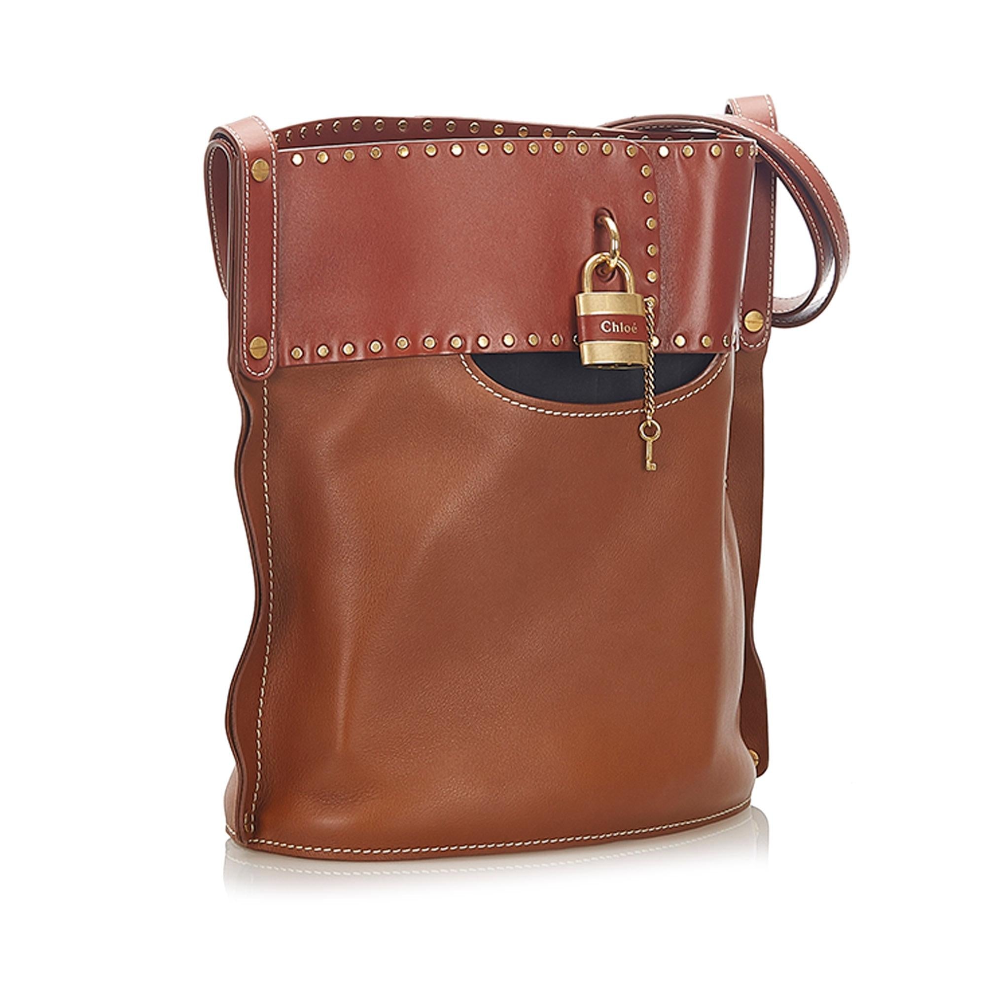 Chloe Aby Leather Bucket Bag (SHG-22307)