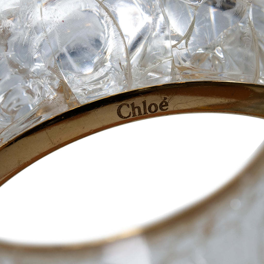 Chloe Alexis Crackled Transpired Resing Bangle Bracelet w/ Box