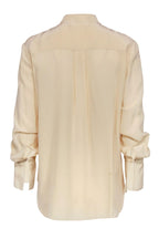 Chloe - Beige Ruffled Front Blouse Sz S