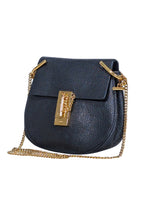 Chloe - Black Grained Lambskin Leather "Drew" Crossbody Bag