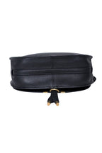 Chloe - Black Grained Leather "Marcie" Medium Crossbody Bag