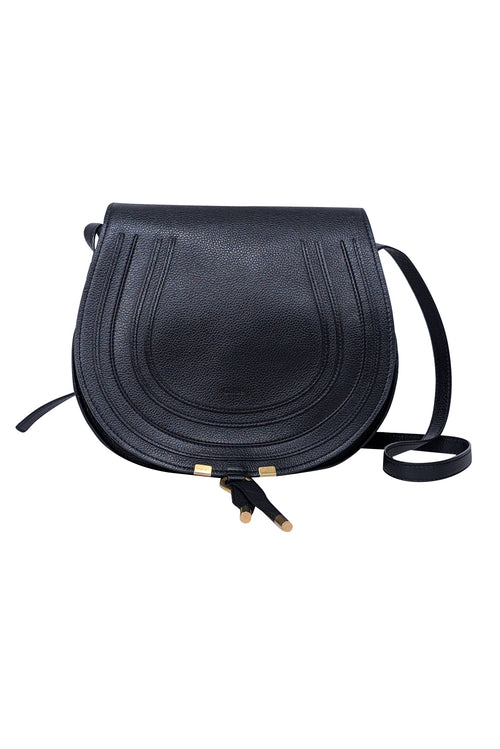 Chloe - Black Grained Leather 