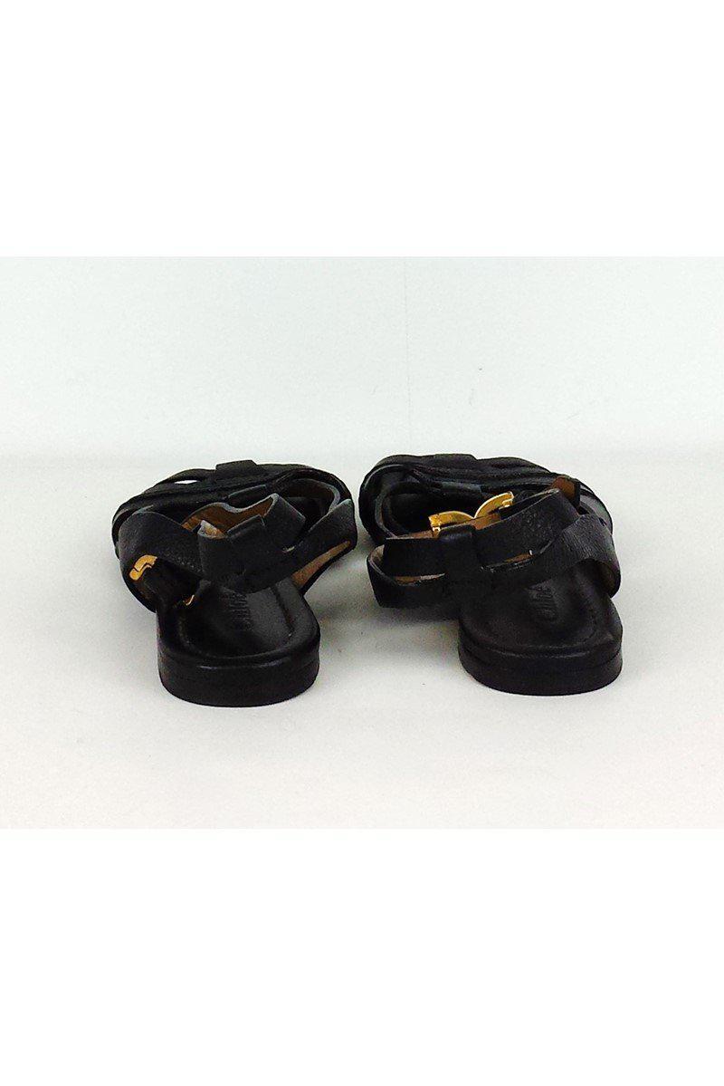 Chloe - Black Leather Sandals Sz 5.5