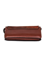 Chloe - Brown Leather & Suede “Faye” Crossbody w/ Chain Clasp