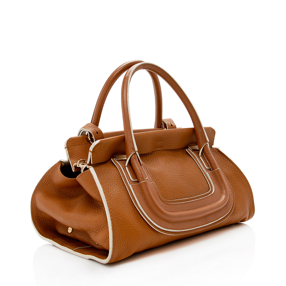 Chloe Calfskin Everston Medium Double Satchel (SHF-13921)