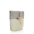 Chloe Calfskin Goatskin Mini Aby Bi-Color Bucket Bag (SHF-18320)