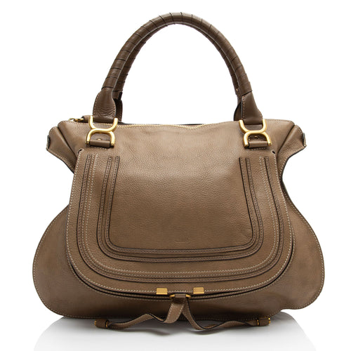 Chloe Calfskin Marcie Large Satchel (SHF-sZLBMz)