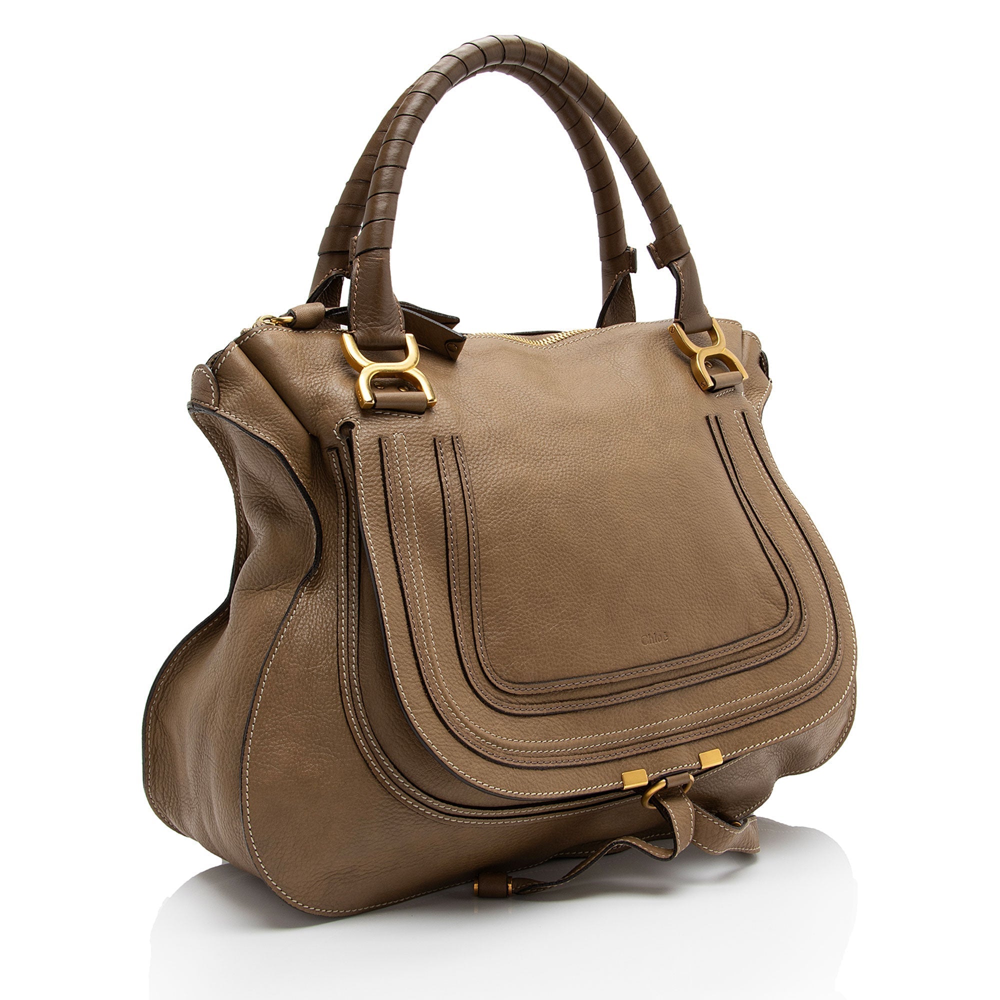 Chloe Calfskin Marcie Large Satchel (SHF-sZLBMz)