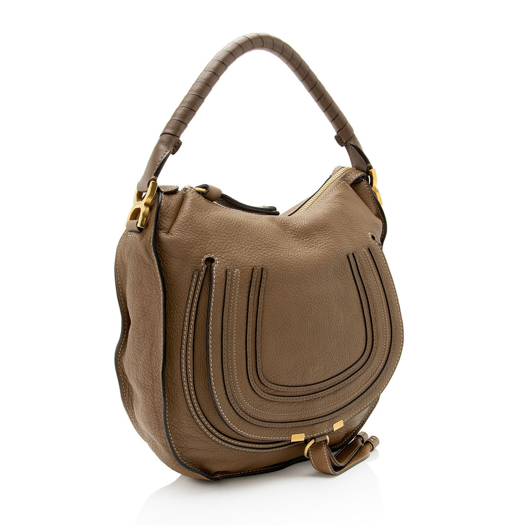 Chloe Calfskin Marcie Medium Hobo (SHF-qGoxQU)
