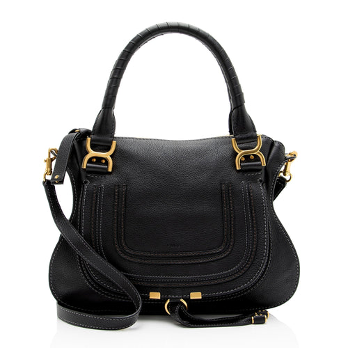 Chloe Calfskin Marcie Medium Satchel (SHF-sGHNMx)