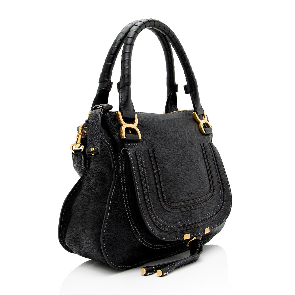 Chloe Calfskin Marcie Medium Satchel (SHF-sGHNMx)