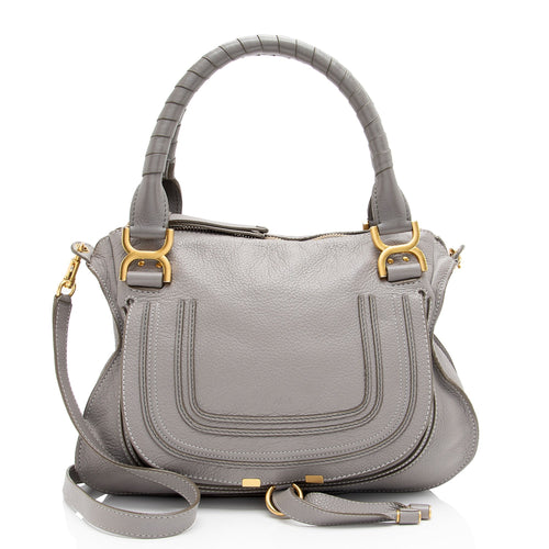Chloe Calfskin Marcie Medium Satchel (SHF-1dXY9s)