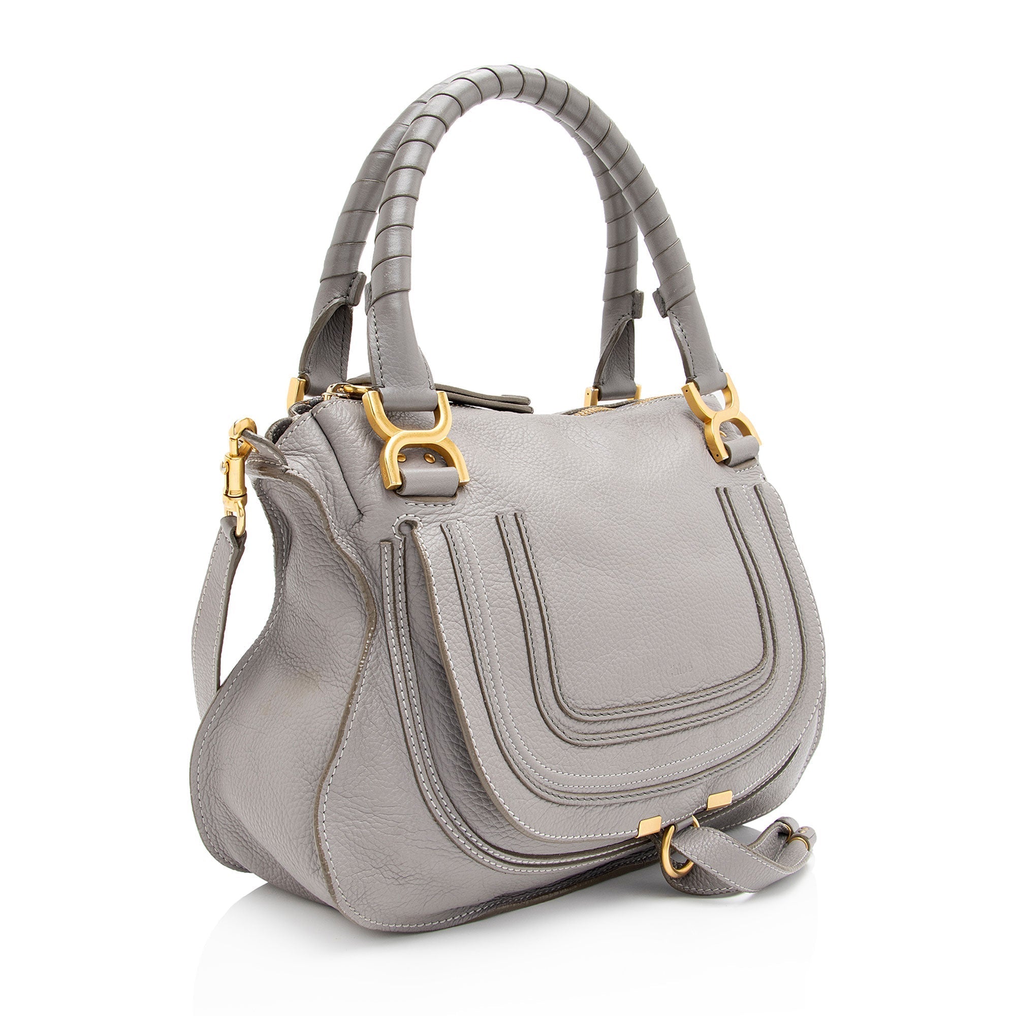 Chloe Calfskin Marcie Medium Satchel (SHF-1dXY9s)