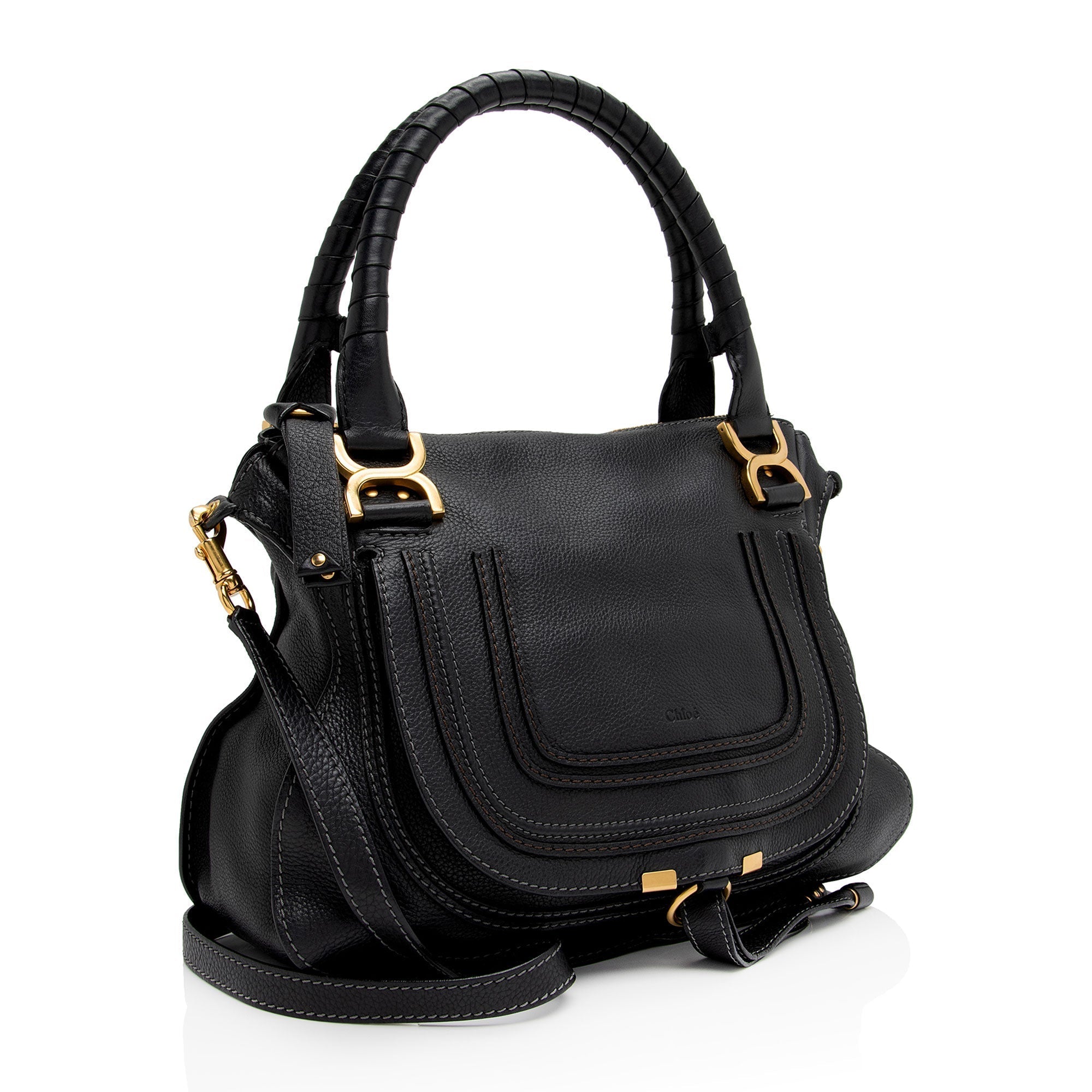 Chloe Calfskin Marcie Medium Satchel (SHF-MprYK2)