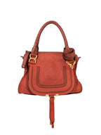 Chloe Calfskin Medium Marcie Saddle Bag Brown