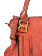 Chloe Calfskin Medium Marcie Saddle Bag Brown