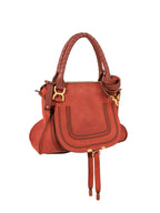 Chloe Calfskin Medium Marcie Saddle Bag Brown