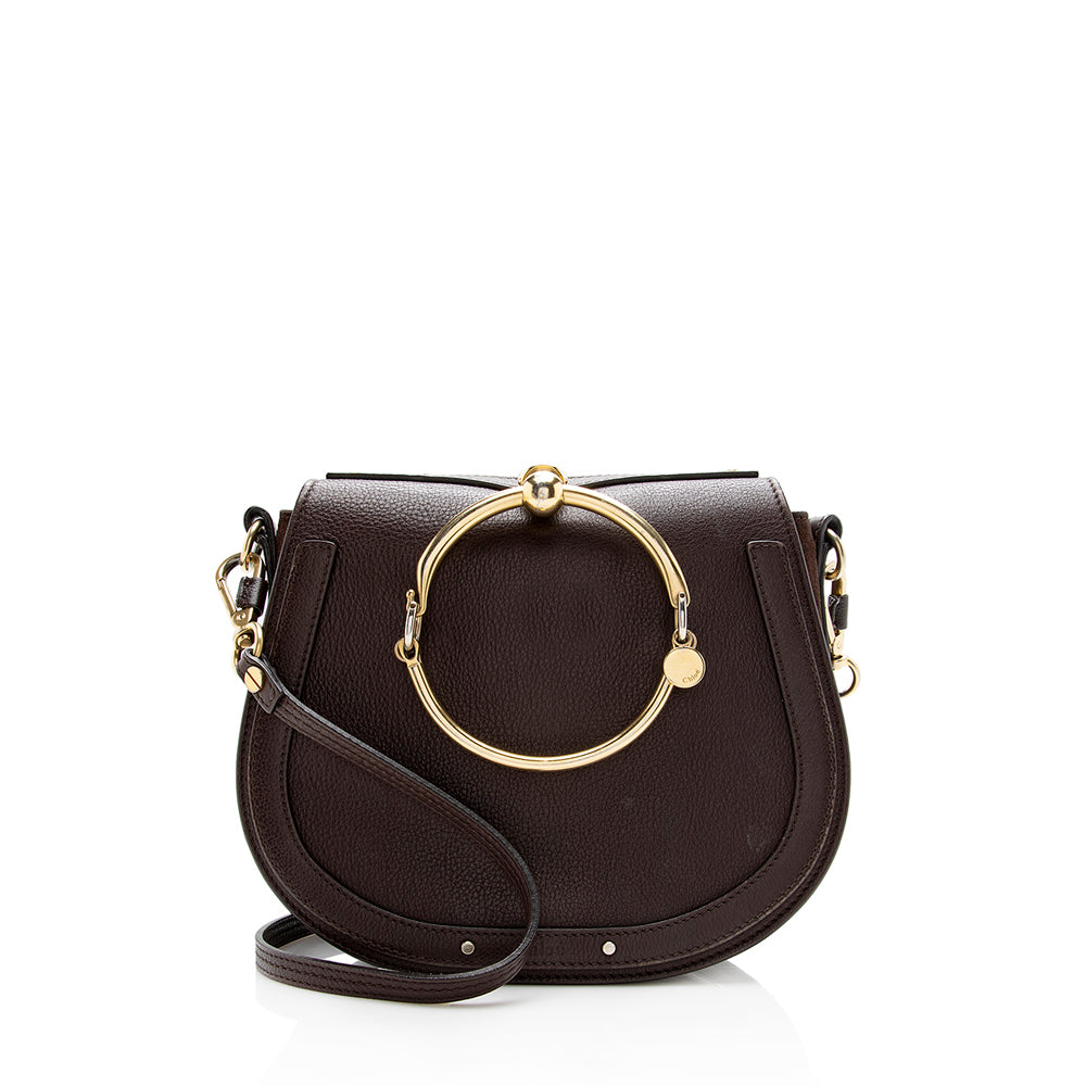 Chloe Calfskin Suede Nile Medium Bracelet Bag (SHF-15623)