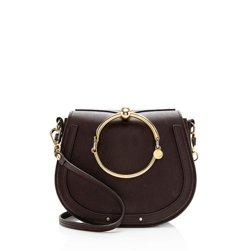 Chloe Calfskin Suede Nile Medium Bracelet Bag (SHF-15623)