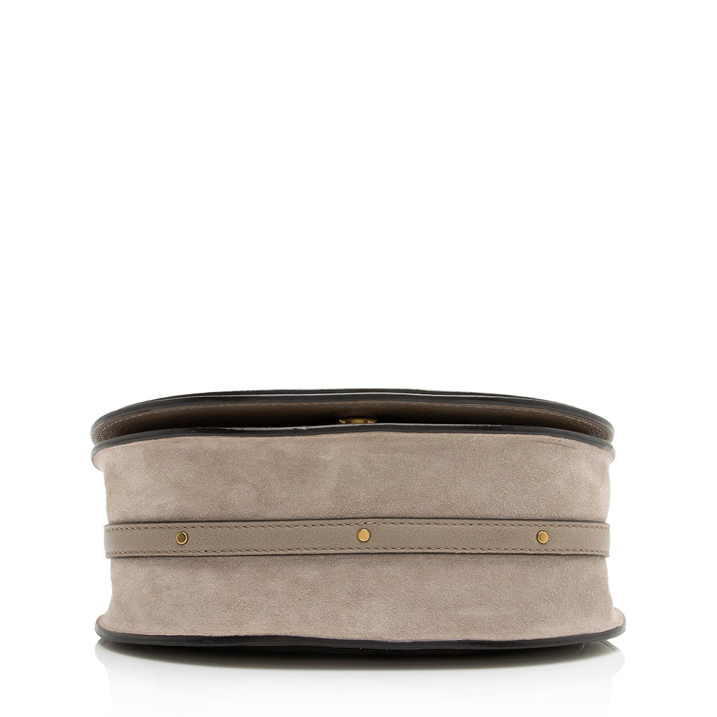 Chloe Calfskin Suede Nile Medium Bracelet Bag (SHF-23783)