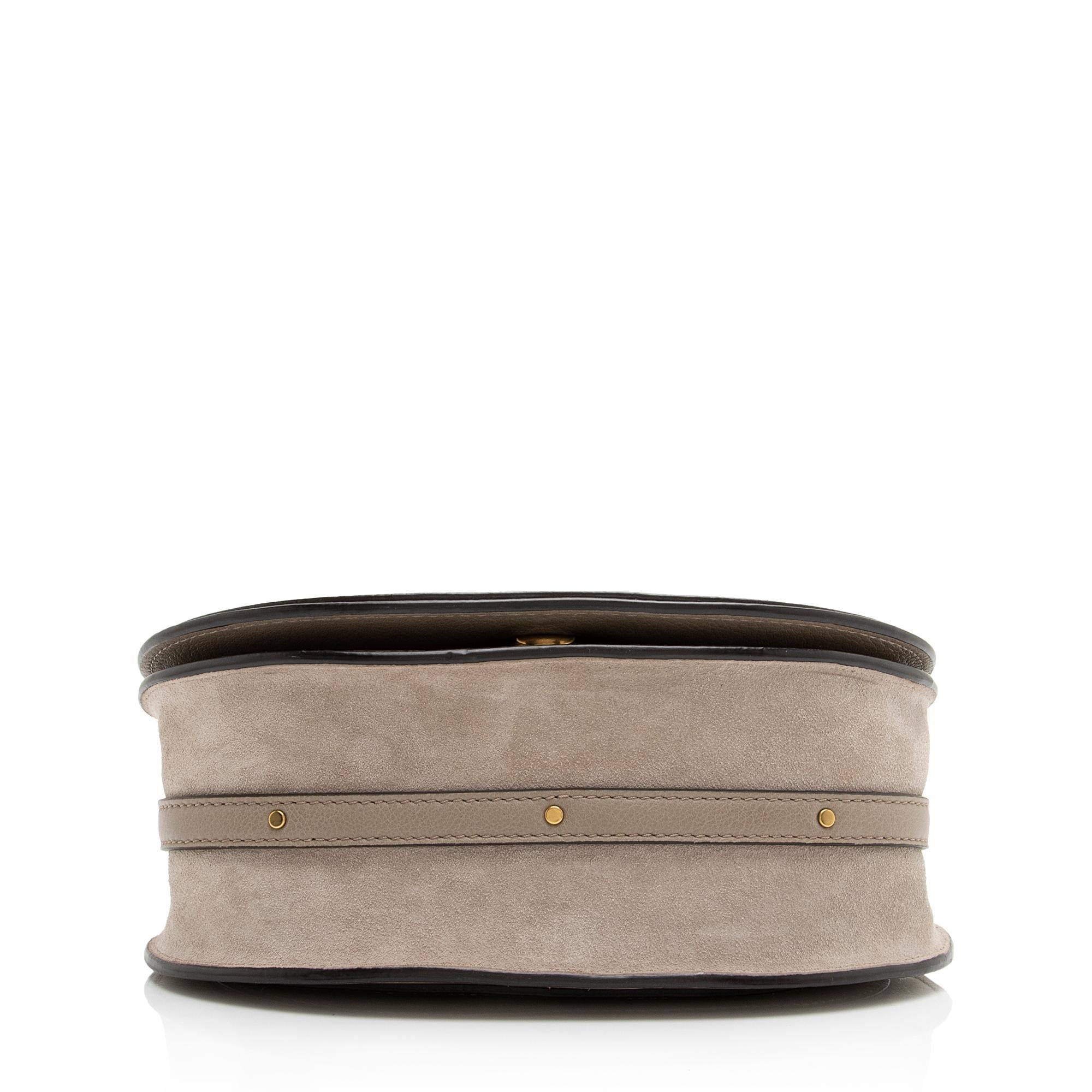 Chloe Calfskin Suede Nile Medium Bracelet Bag (SHF-23783)