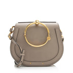 Chloe Calfskin Suede Nile Medium Bracelet Bag (SHF-23783)