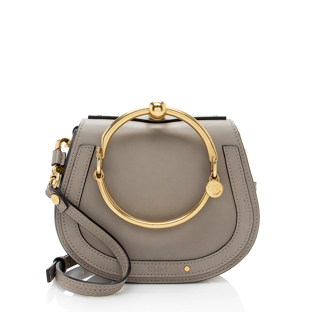 Chloe Calfskin Suede Nile Small Bracelet Bag - FINAL SALE (SHF-18310)