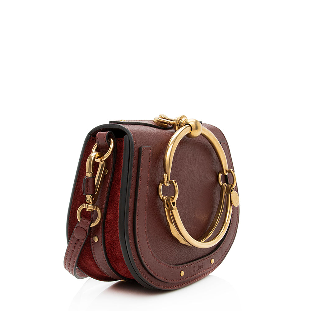 Chloe Calfskin Suede Nile Small Bracelet Bag (SHF-20119)