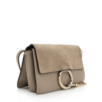 Chloe Calfskin Suede Small Faye Shoulder Bag (SHF-14628)