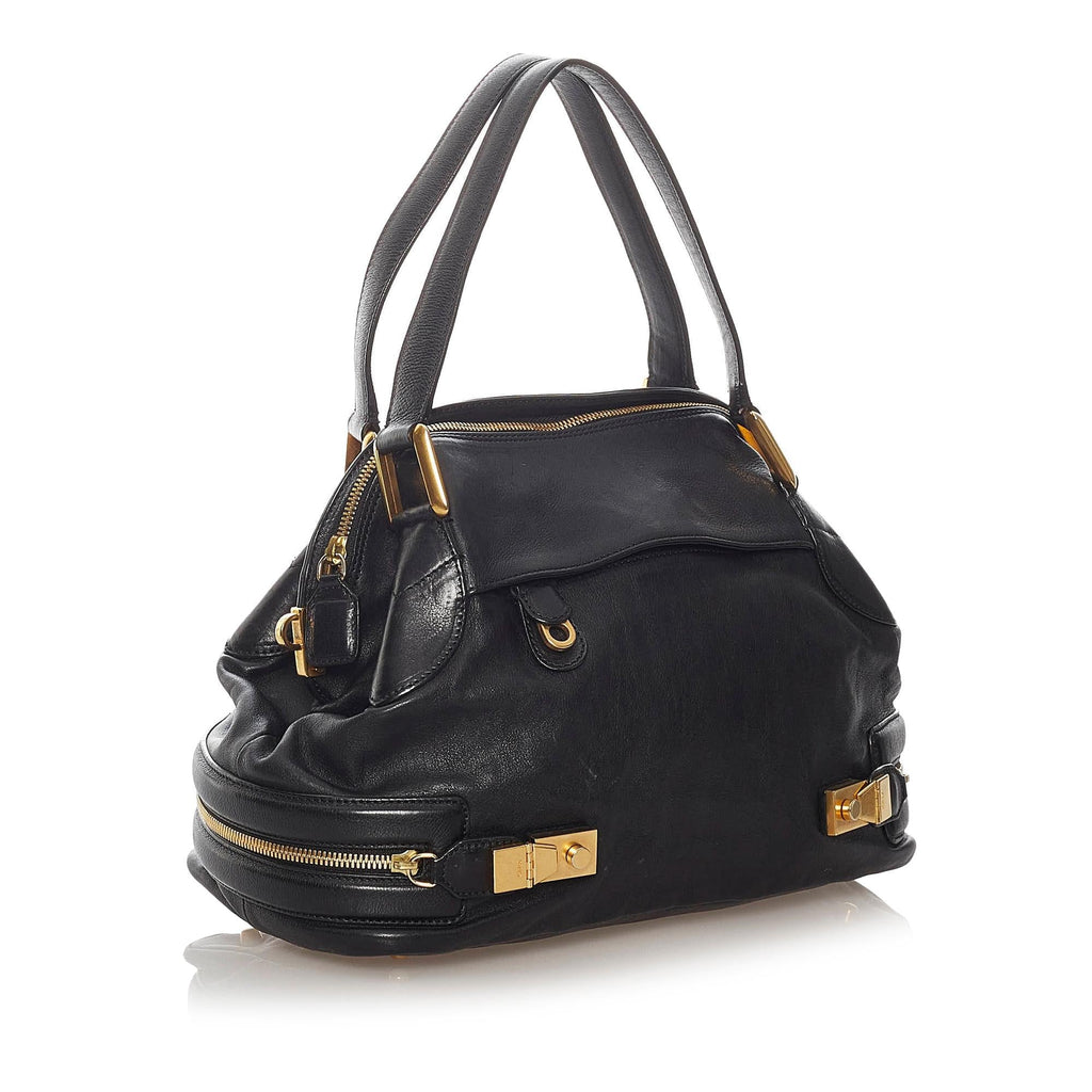 Chloe Cary Leather Satchel (SHG-27766)