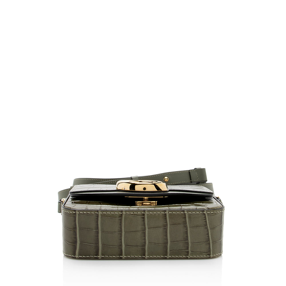 Chloe Croc Embossed C Mini Top Handle Bag (SHF-18176)
