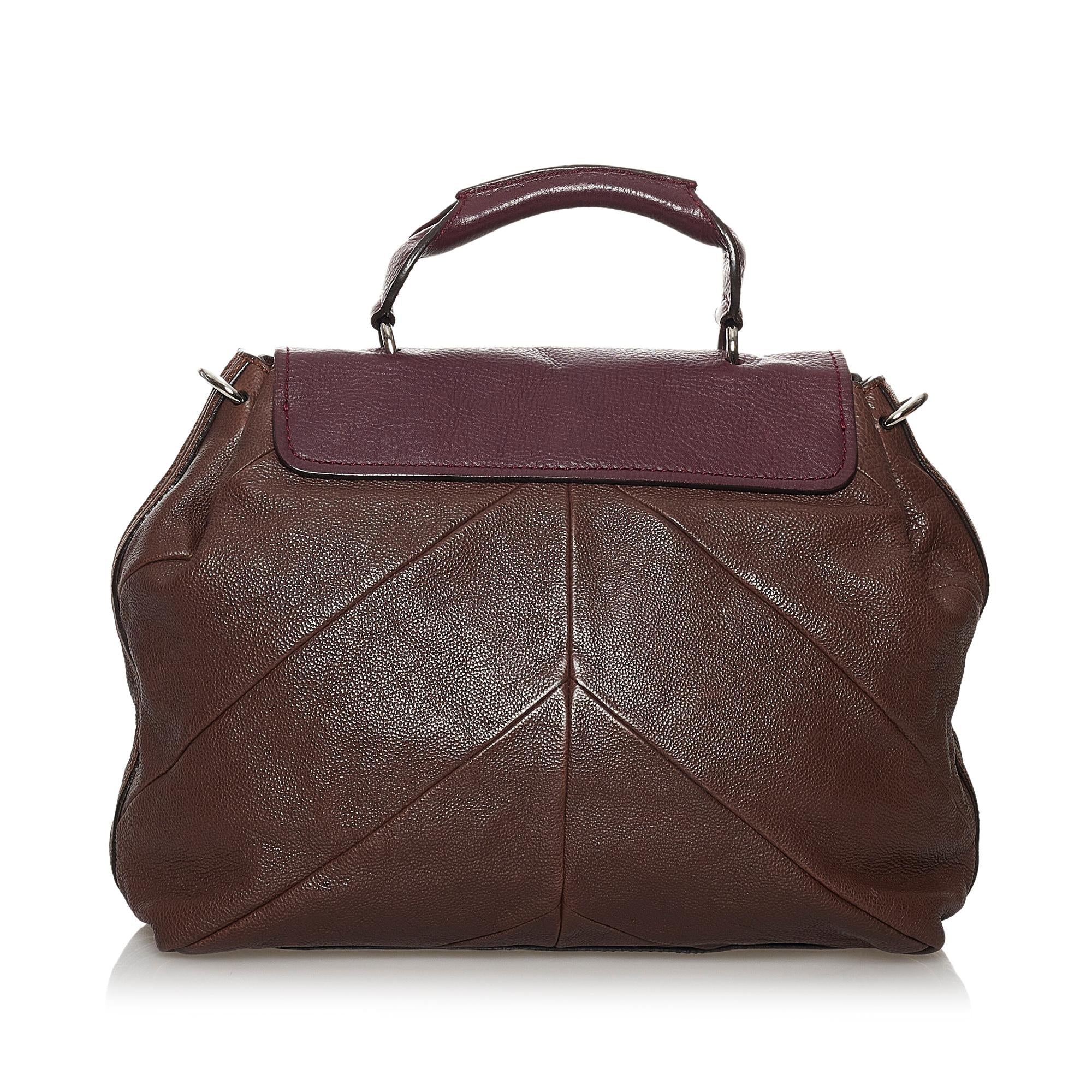 Chloe Elsie Leather Satchel (SHG-29904)