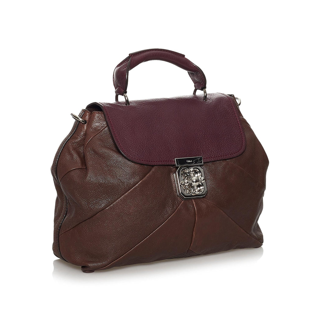 Chloe Elsie Leather Satchel (SHG-29904)