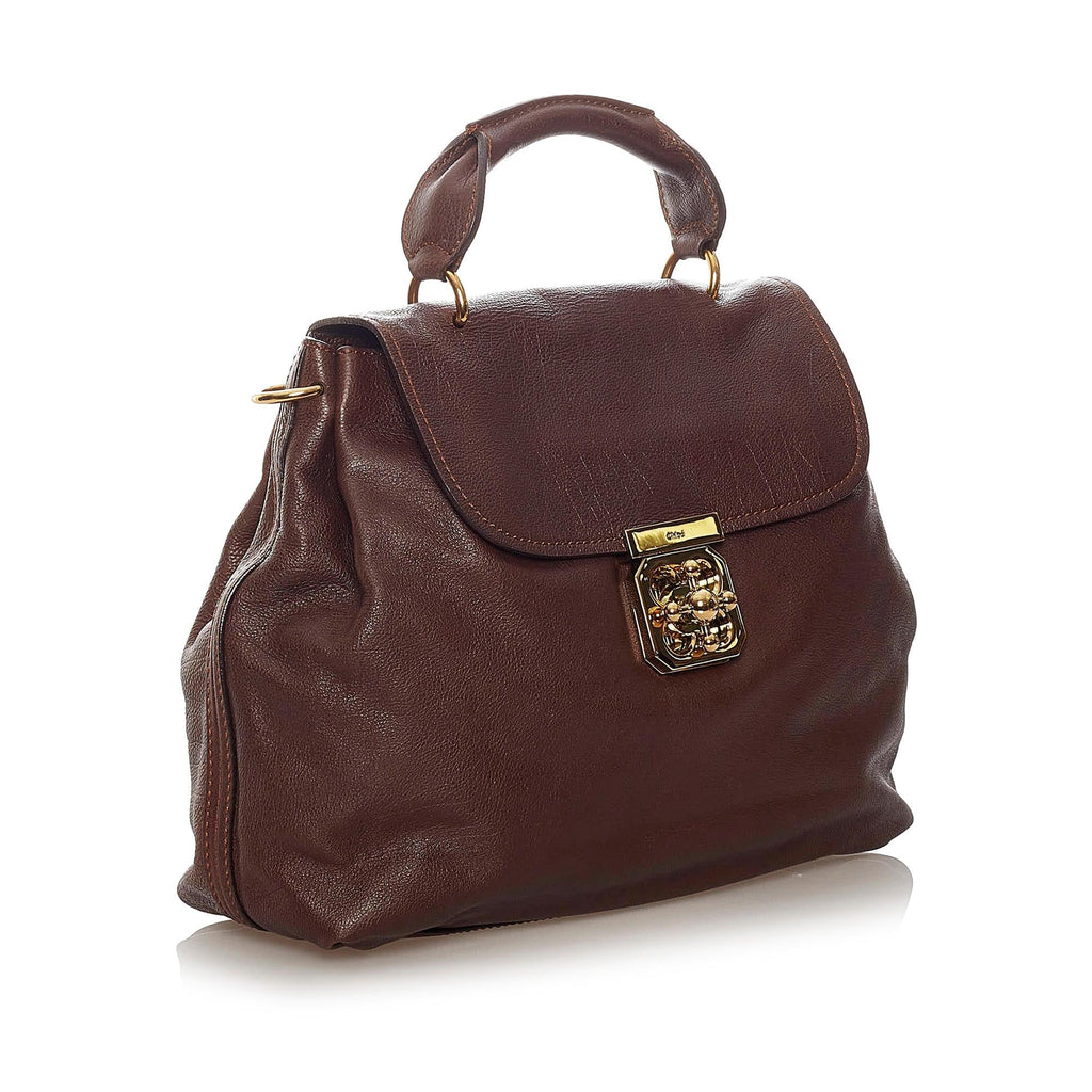 Chloe Elsie Leather Satchel (SHG-35069)