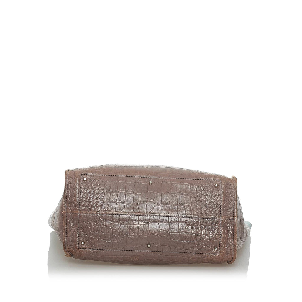 Chloe Embossed Cyndi Leather Tote Bag (SHG-33593)